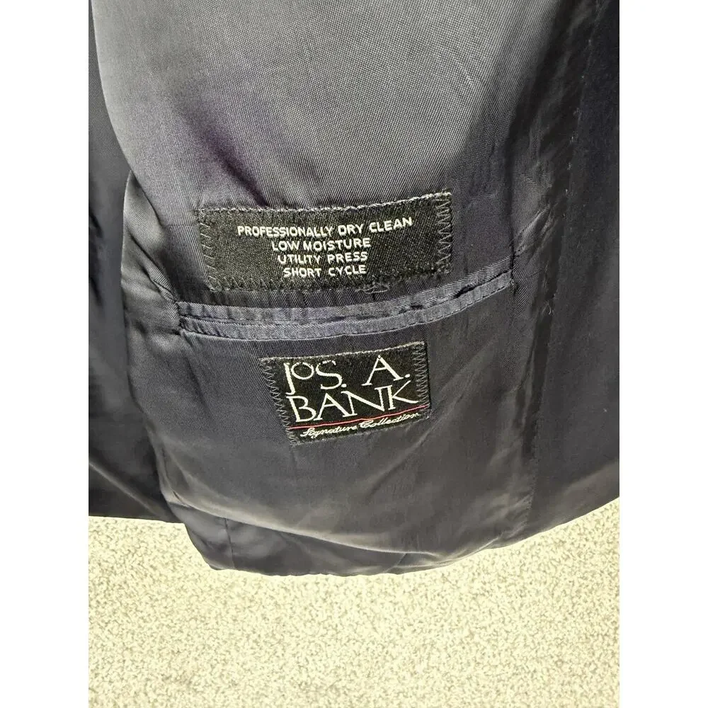 Jos. A. Bank Suit Jacket Mens 44 Blue Wool Classic Old Money Business Formal